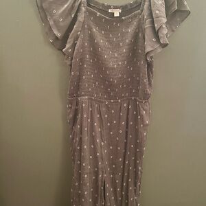 Cato Gray Jumpsuit with White Dots